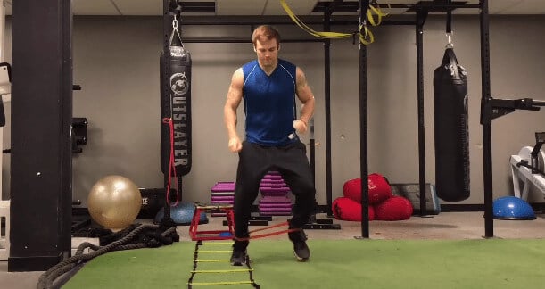 Single Leg Foot Fire Lateral With Resistance Band