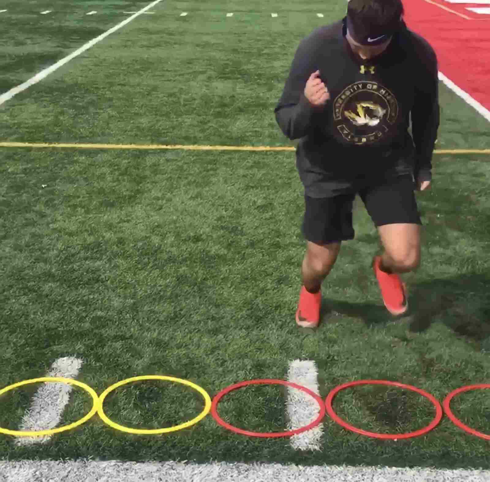 hex rings agility workout for american football players